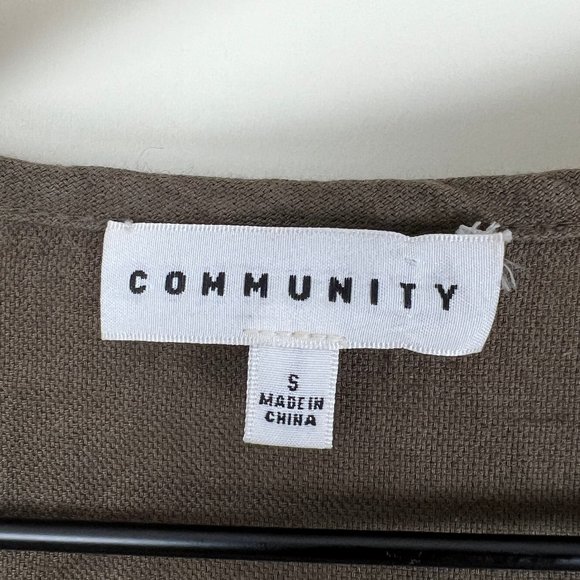 Aritzia Community Overall Jumpsuit Coversuit Coveralls Sleeveless Button Down Up - Picture 3 of 7